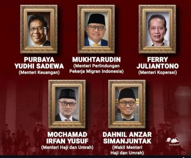 Ilustrasi sejumlah nama baru yang masuk dalam Kabinet Merah Putih. [Instagram]